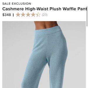 Women’s BRAND NEW ALO Cashmere High Waist Waffle Pants Sz XS